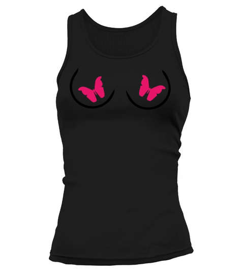 Butterfly Awareness Pink October Breast Cancer Tank top Woman