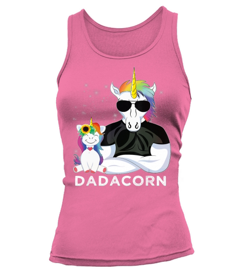 Dadacorn Muscle Unicorn Dad Baby, Daughter, Fathers Day Gift T-Shirt Tank top Woman