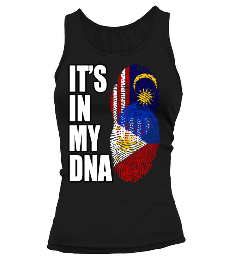 Malaysian And Filipino Mix Heritage DNA Flag Tank top Woman