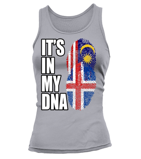 Malaysian And Icelandic Mix Heritage DNA Flag Tank top Woman