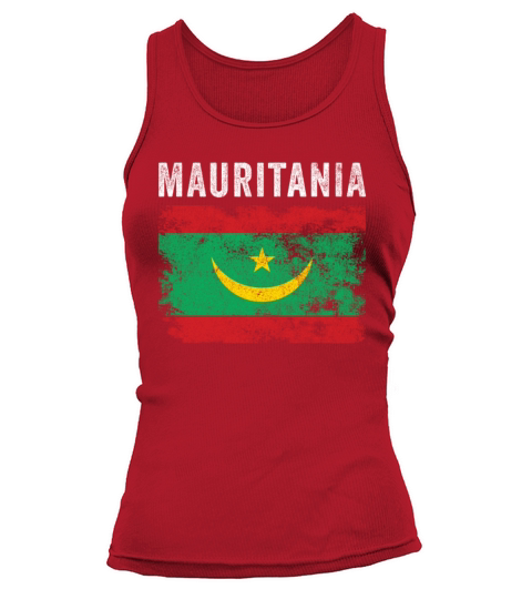 Mauritania Flag Vintage Mauritanian Flag Tank top Woman