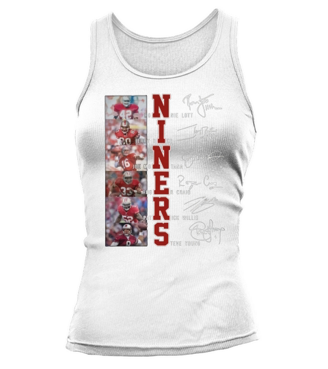 Niners signatures Ronnie Lott Jerry Rice San Francisco Tank top Woman