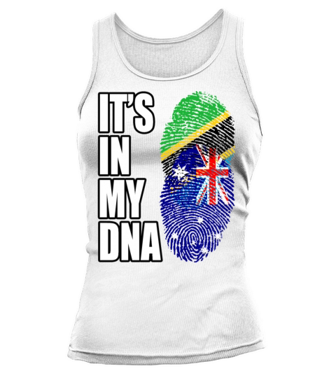 Tanzanian And Australian Vintage Heritage DNA Flag Tank top Woman