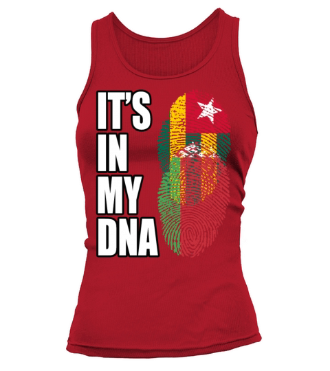 Togolese And Belarusian Mix Heritage DNA Flag Tank top Woman
