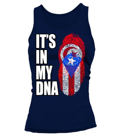 Tunisian And Puerto Rican Mix Heritage DNA Flag Tank top Woman