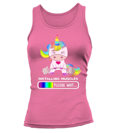 Unicorn Installing Muscles Please Wait Tank top Woman