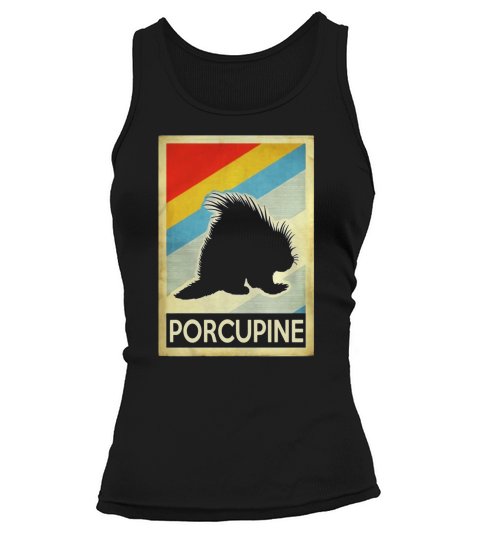 Vintage style porcupine shirt Tank top Woman
