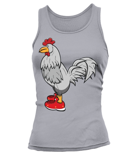White Chicken With Shoes Funny Meme Cartoon Tank top Woman