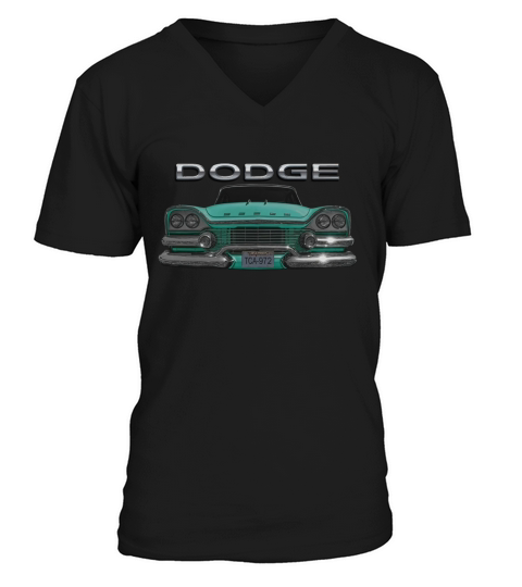1958 Dodge Coronet Front Green V-Neck T-shirt