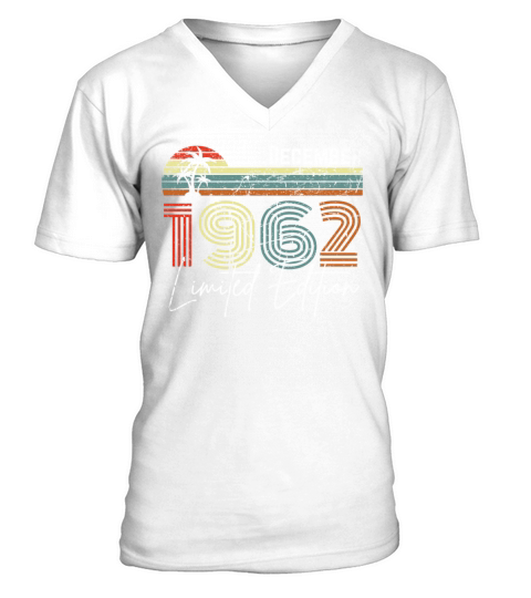 60 Years December 1962 Vintage Limited Edition V-Neck T-shirt