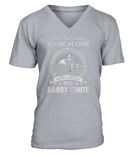 Barry White AloneListen V-Neck T-shirt