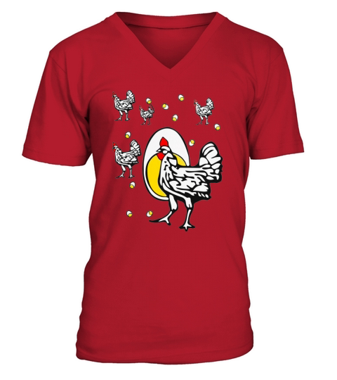 CHICKEN AND EGG V-Neck T-shirt