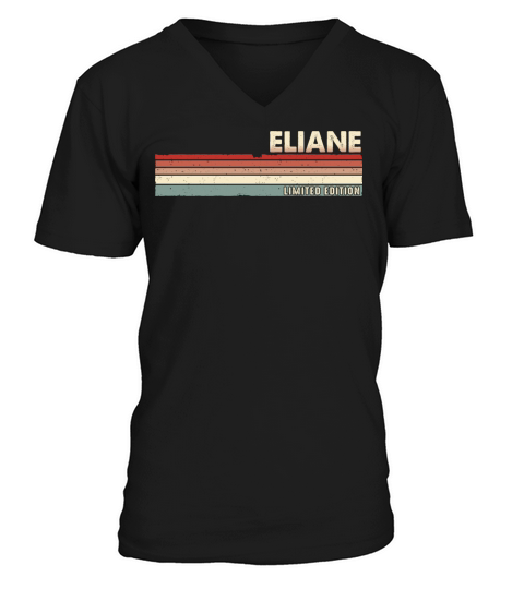 Eliane Funny Retro Vintage Name Surname 80s 90s V-Neck T-shirt