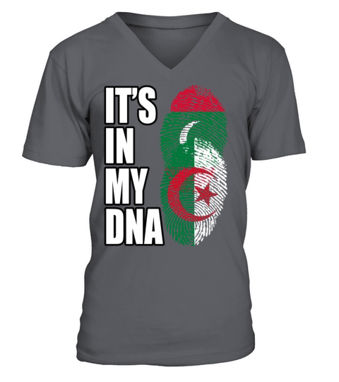 Maldivian And Algerian Mix Heritage DNA Flag V-Neck T-shirt