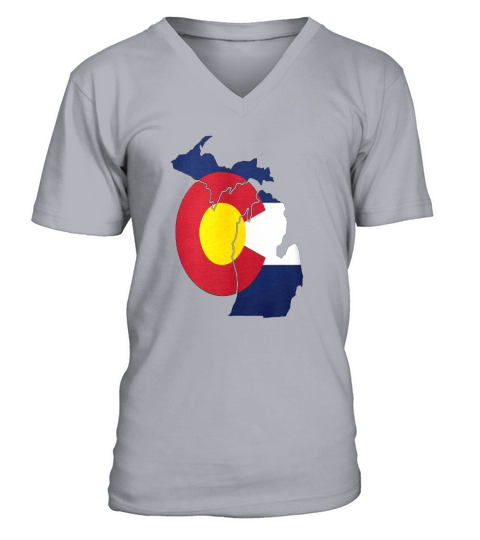 Michigan Colorado Funny Pride Flag Apparel Kids Shirts V-Neck T-shirt