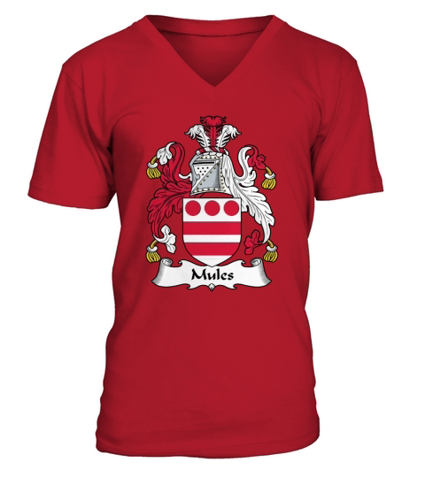 Mules Family Crest British Family Crests - Coffee Mug (colored) V-Neck T-shirt