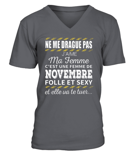 Ne me drague pas jaime ma femme V-Neck T-shirt