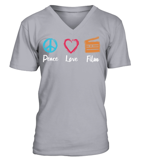 Peace Love Film V-Neck T-shirt