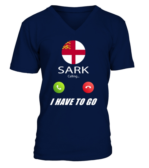 Sark is calling Is calling Flag Saying V-Neck T-shirt