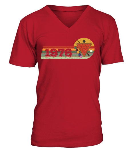 Snooker Snooker-game Vintage born 1976 Birthday V-Neck T-shirt