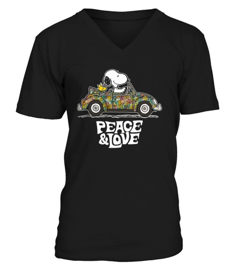 SNOOPY CAR V-Neck T-shirt