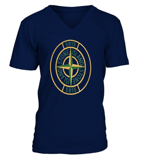 Stone island logo limitied edition V-Neck T-shirt