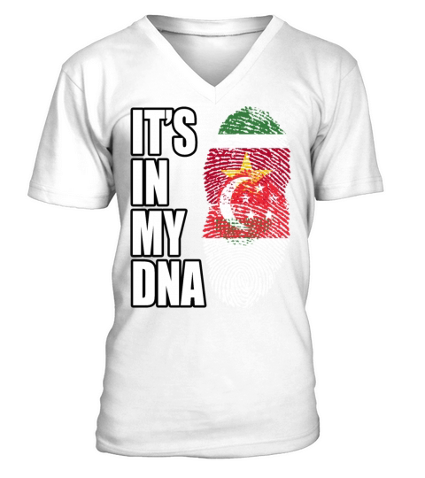 Surinamese And Singaporean Leonean Vintage Heritag V-Neck T-shirt