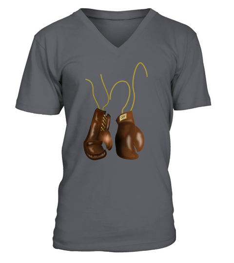 Vintage Leather Boxing Gloves T-Shirt V-Neck T-shirt