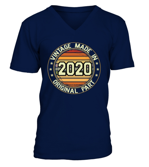 Vintage Made In 2020 Original Part Birthday 2020 V-Neck T-shirt