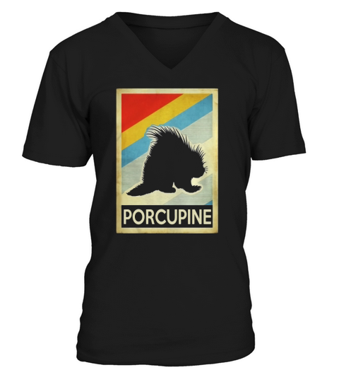 Vintage style porcupine shirt V-Neck T-shirt