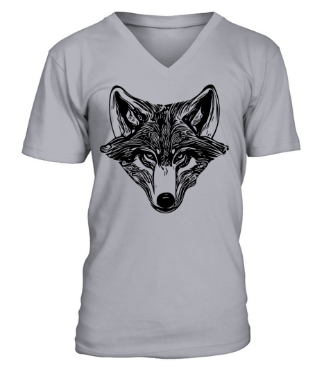 Vintage Wolf Portrait V-Neck T-shirt