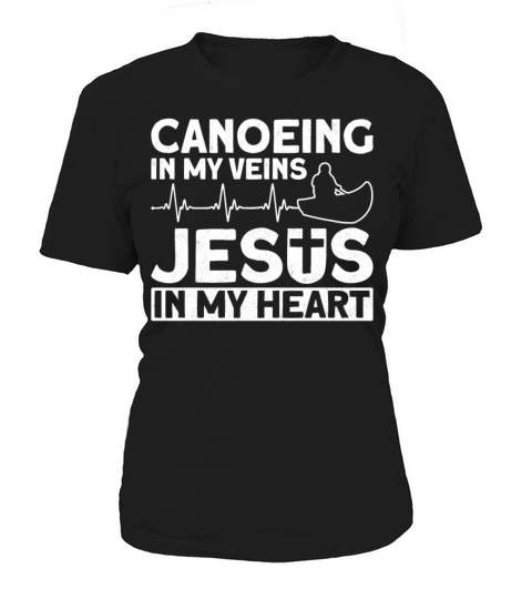 Canoe Canoeing Jesus Faith Vintage Women's T-Shirt