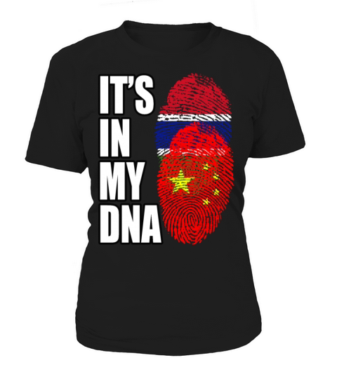 Gambian And Chinese Mix Heritage DNA Flag Women's T-Shirt