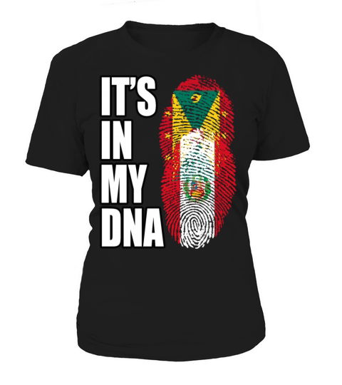 Grenadian And Peruvian Mix Heritage DNA Flag Women's T-Shirt