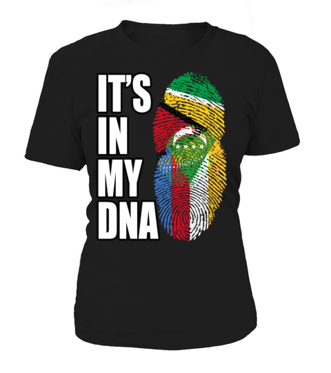 Guyanese And Comoran Mix Heritage DNA Flag Women's T-Shirt