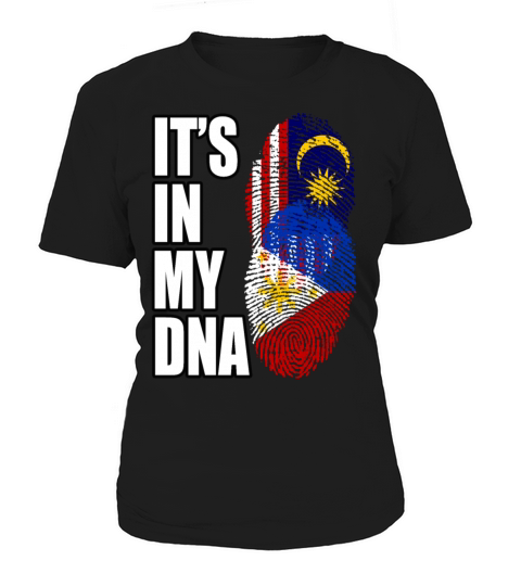 Malaysian And Filipino Mix Heritage DNA Flag Women's T-Shirt
