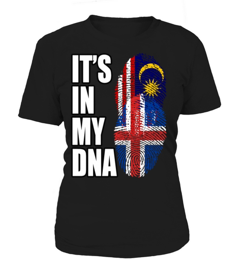 Malaysian And Icelandic Mix Heritage DNA Flag Women's T-Shirt