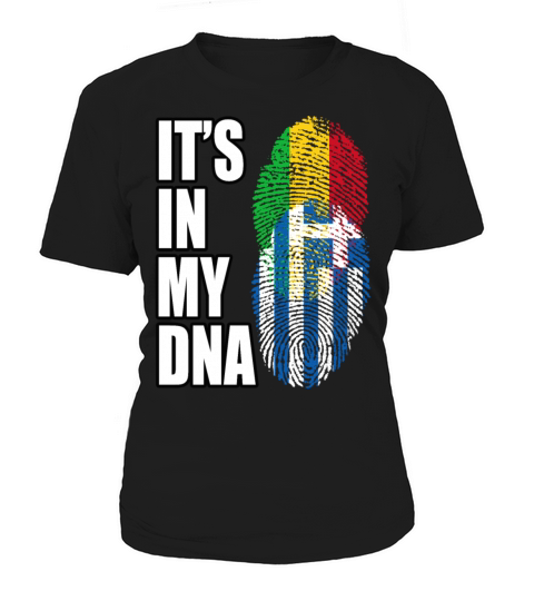Malian And Greek Mix Heritage DNA Flag Women's T-Shirt