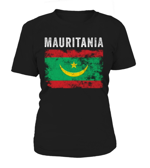 Mauritania Flag Vintage Mauritanian Flag Women's T-Shirt