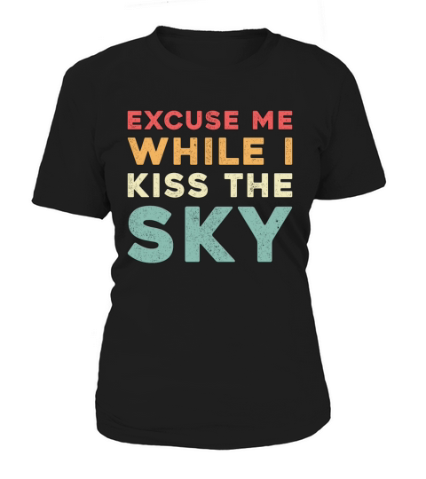Skydiver Excuse Me While I Kiss The Sky Vintage Women's T-Shirt